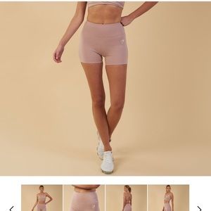 ISO taupe gymshark dreamy shorts